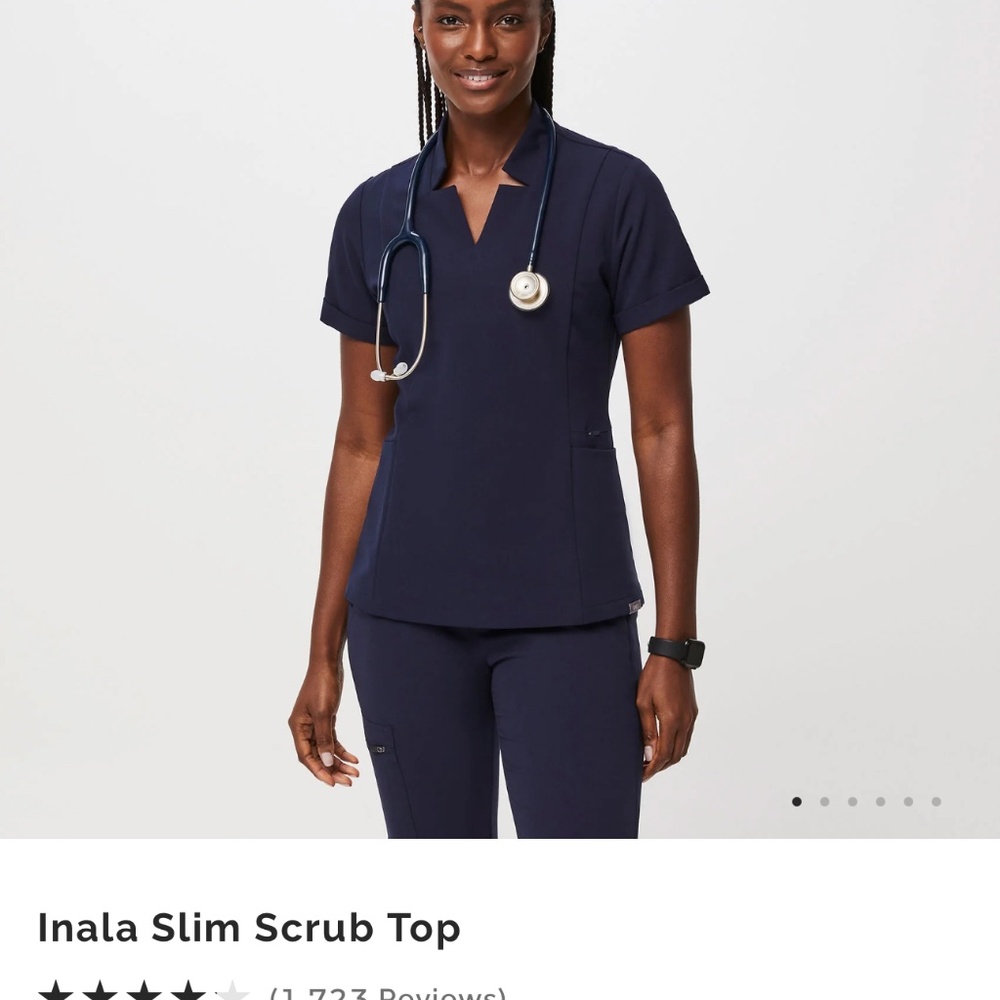 Figs Inala slim scrub top